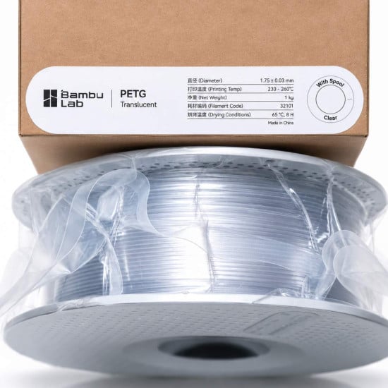PETG Filament Bambu Lab Przezroczysty 1.75 mm 1 kg