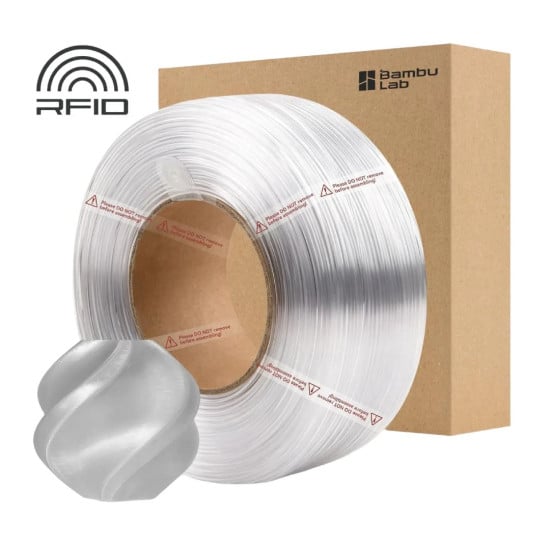 PETG Filament Bambu Lab Transluzent Klar 1.75 mm 1 kg | Ohne Spule