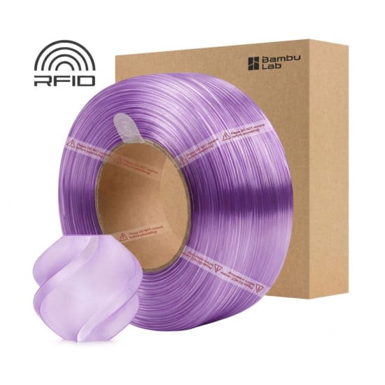PETG Filament Bambu Lab Półprzezroczysty Fioletowy 1.75 mm 1 kg | Bez szpuli