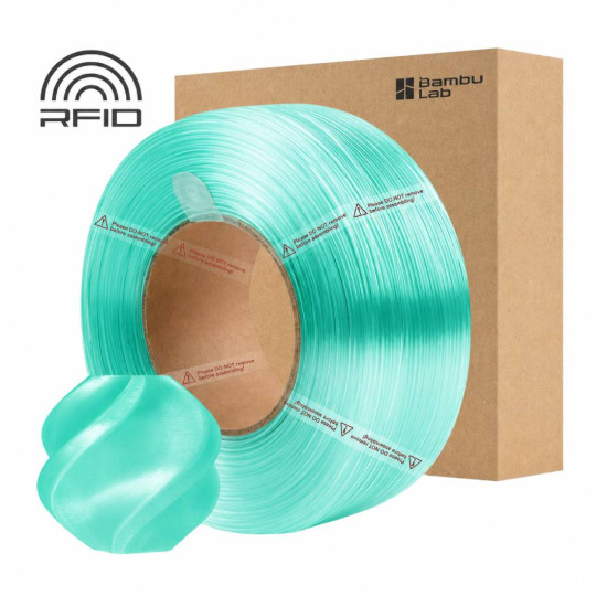PETG Filament Bambu Lab Półprzezroczysty Turkusowy 1.75 mm 1 kg | Bez szpuli
