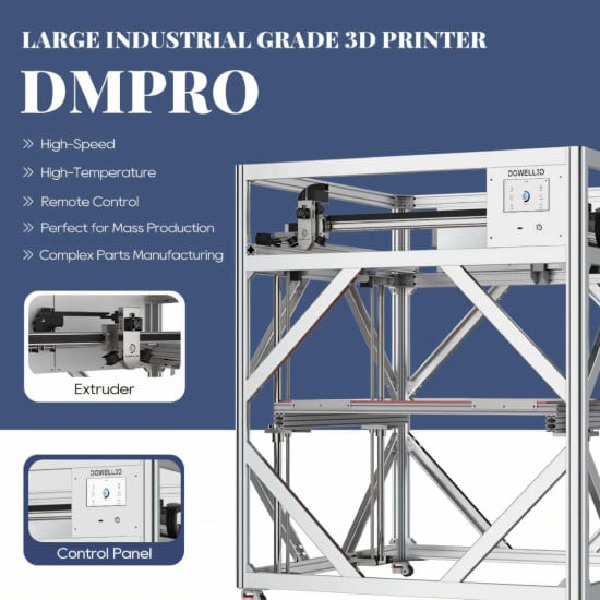 3D-Drucker DOWELL 3D DM 1220-12 Pro | Offenes Gehäuse