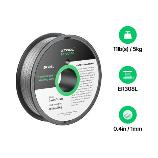 xTool 1 mm ER308L Stainless Steel Welding Wire 5 kg Spool