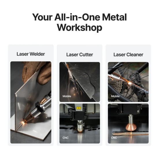 xTool MetalFab Laser Welder and CNC Cutter 1200W Safety Pro Bundle