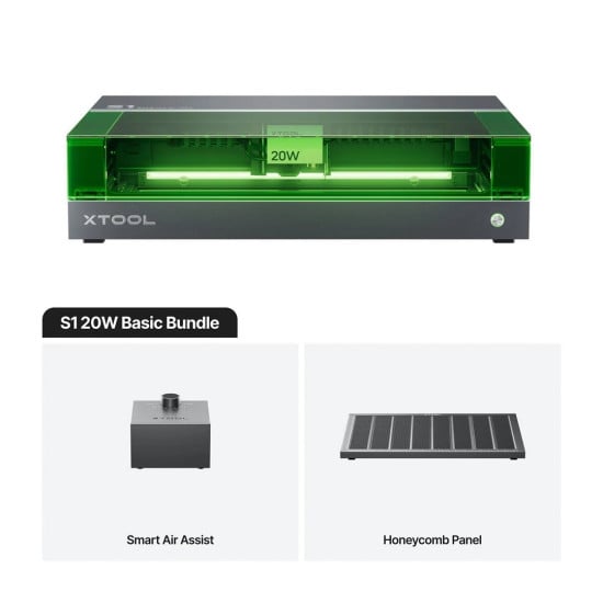 xTool S1 40W Dark Basic - Grawerka i wycinarka laserowa  z zamkniętą obudową