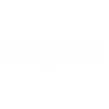 Białe logo Unitree do warstwy graficznej banera
