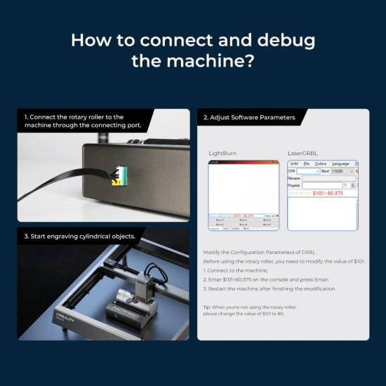 Ротаційний валик Creality для лазерного гравірувального верстата