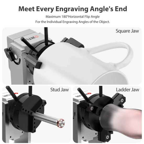 Поворотний патрон Ortur YRC1.0 по осі Y для лазерного гравірувального верстата