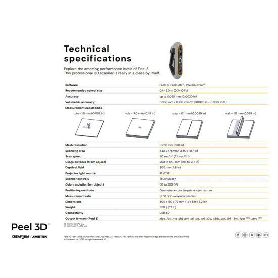 3D сканер Peel 3D Peel 3 Pro.CAD