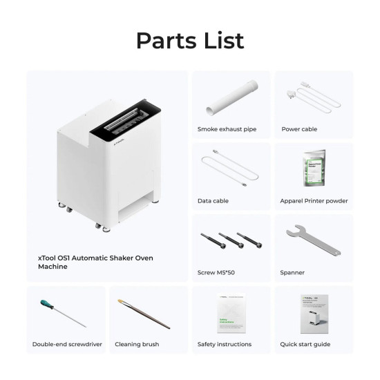 xTool OS1 automatic oven with shaker for DTF printing