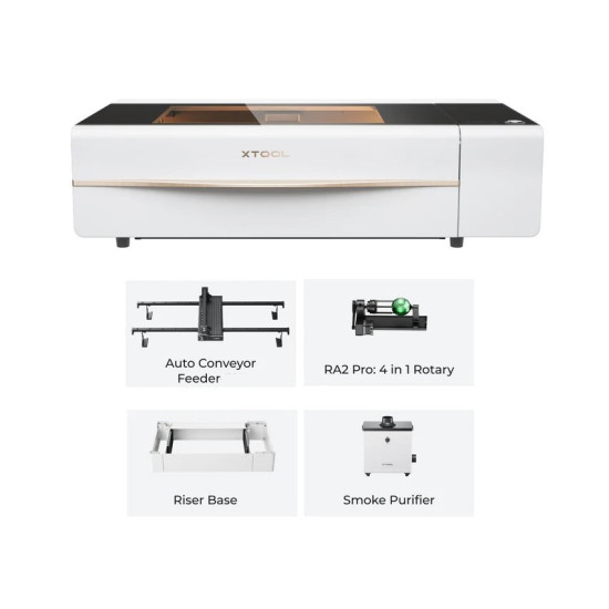 xTool P2S - Універсальний настільний CO2 лазерний гравер і різак