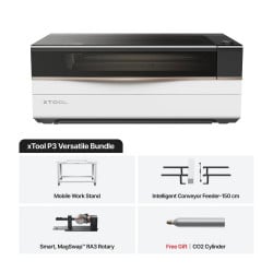 xTool P3 80W - Grawerka Laserowa i Wycinarka CO2 | Versatile Bundle
