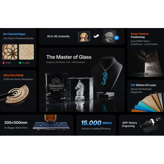 Лазерний Гравер xTool F2 Ultra UV | Deluxe Bundle