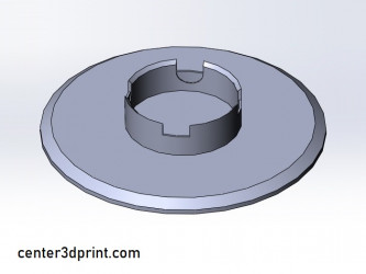 3Д модель жовтої накладки до колеса 3 двох частин