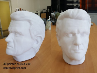 3D скульптура та 3D друк FDM голова чоловіка 3D принтер KLEMA 250