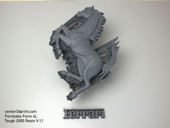 3D-друкована модель символ Ferrari, Formlabs Tough 2000 Resin V1.1