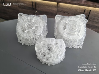 Комплект корпусних виробів із прозорого фотополімеру Clear Resin V5 на Formlabs Form 4L