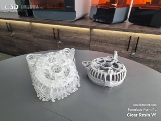 Висока точність і деталізація 3D-друку прозорою смолою Clear Resin V5 на Formlabs Form 4L
