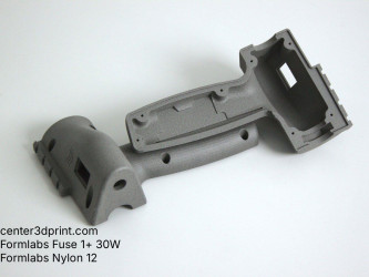 SLS 3D printing of an ergonomic device enclosure from Nylon 12, Formlabs Fuse 1+