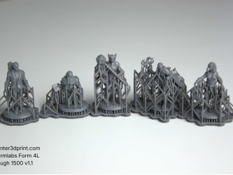 Precise collectible figurines, 3D printing Formlabs Form 4L, Tough 1500 Resin