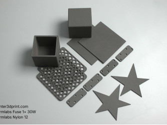 SLS 3D printing samples from Nylon 12, Formlabs Fuse 1+