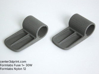 SLS 3D printing of cylindrical holders and clamps from Nylon 12, Formlabs Fuse 1+