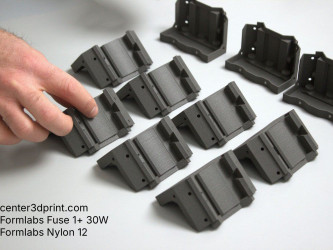 SLS 3D printing of durable angle bracket from Nylon 12, Formlabs Fuse 1+