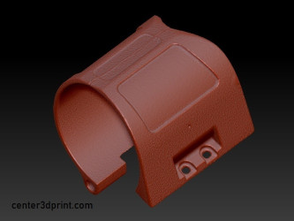 3Д скан і 3Д модель напівкруглої чорної деталі