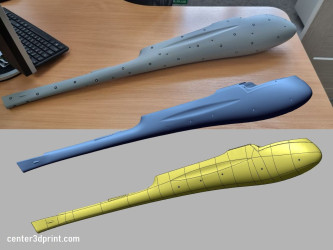 3D-скан і 3D-модель для зворотнього моделювання безпілотника в C3D, Краків