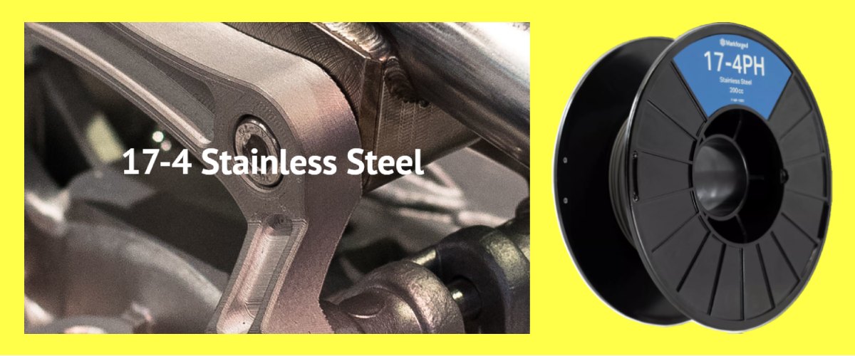 Markforged 17-4PH Нержавіюча сталь V2, нова версія сталі для 3Д друку