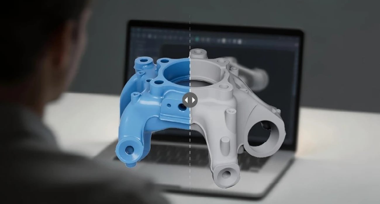 Comparison of scanned model and digital 3D geometry with 3DeVOK MT Gen2