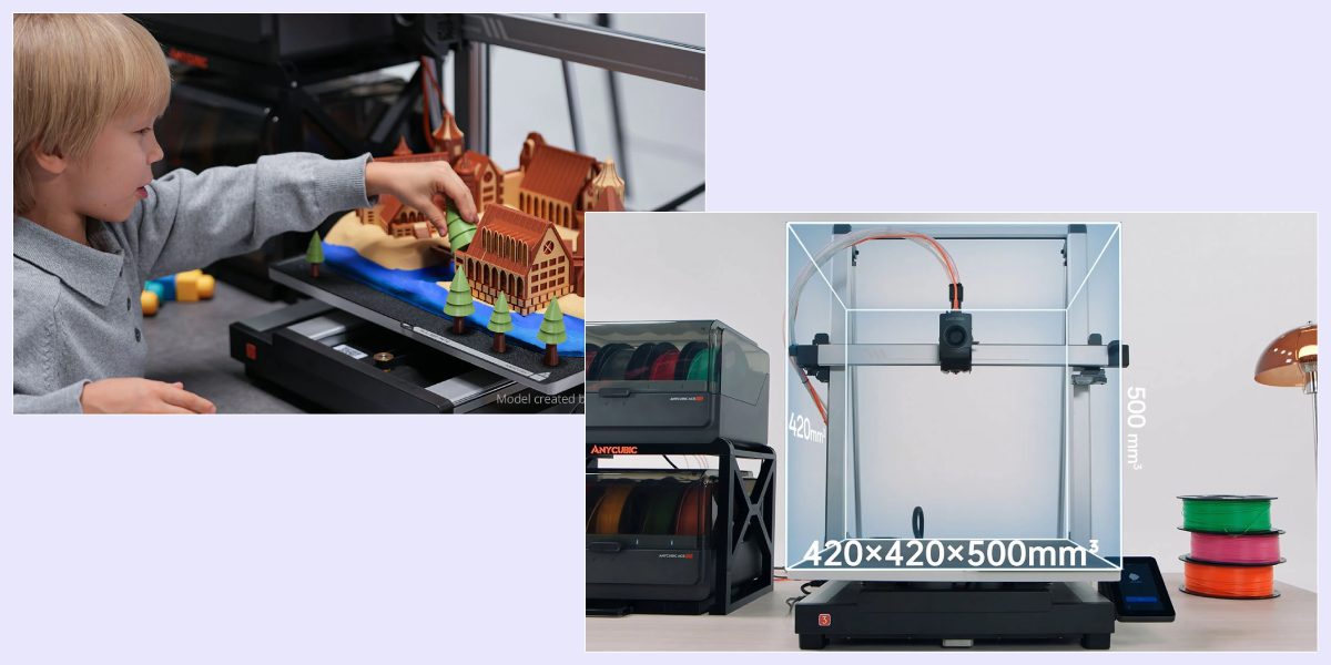 Drukarka 3D Anycubic Kobra 3 Max Combo widok z przodu