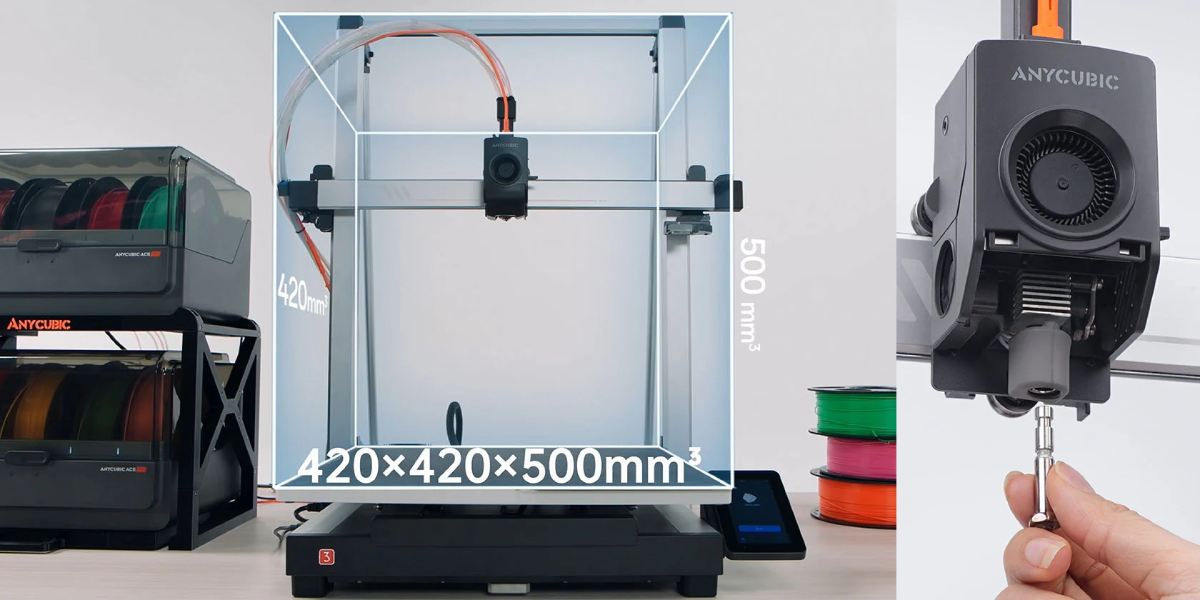 3D printer with large print volume