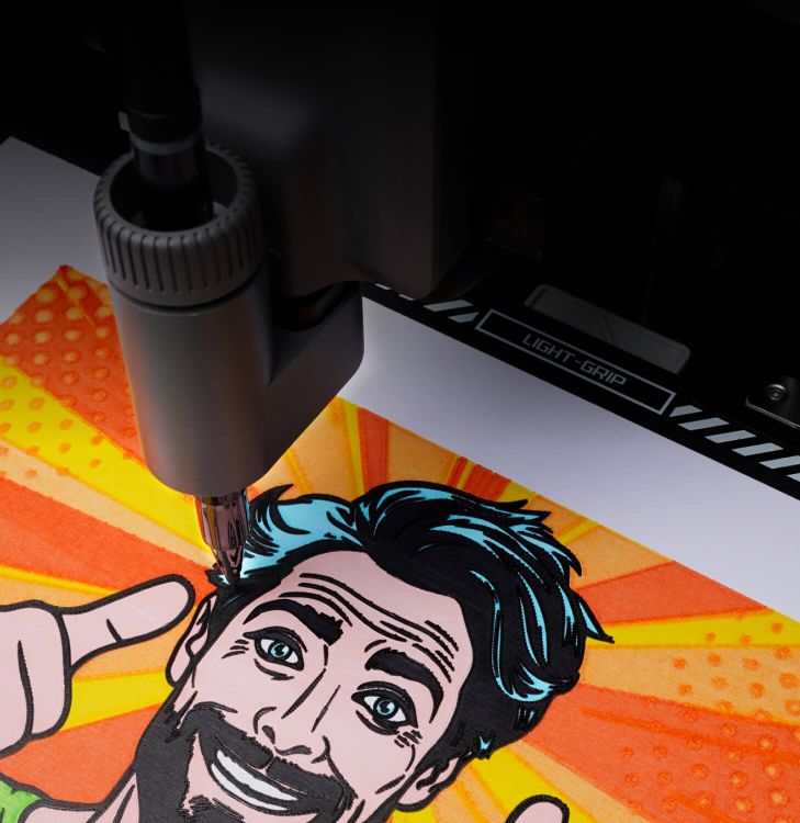 Модуль рисования, набрасывающий дизайн на материале