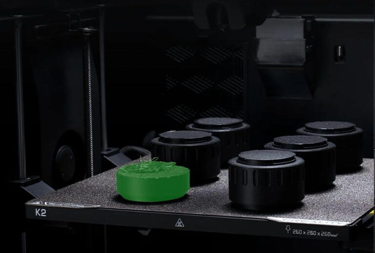 Знімок екрана камери ШІ на Creality K2 Pro Combo, що виявляє збій друку ('спагеті').