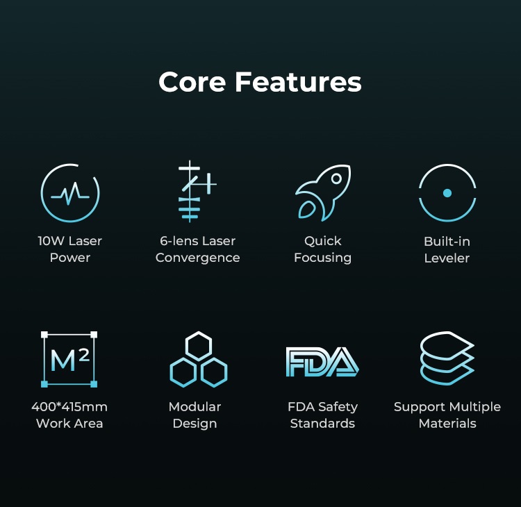 Лазерний гравер і різак Creality Falcon 10W - особливості