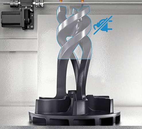 CreatBot D1000 Pro HS showing outage restore and filament detection features for continuous printing and waste prevention.