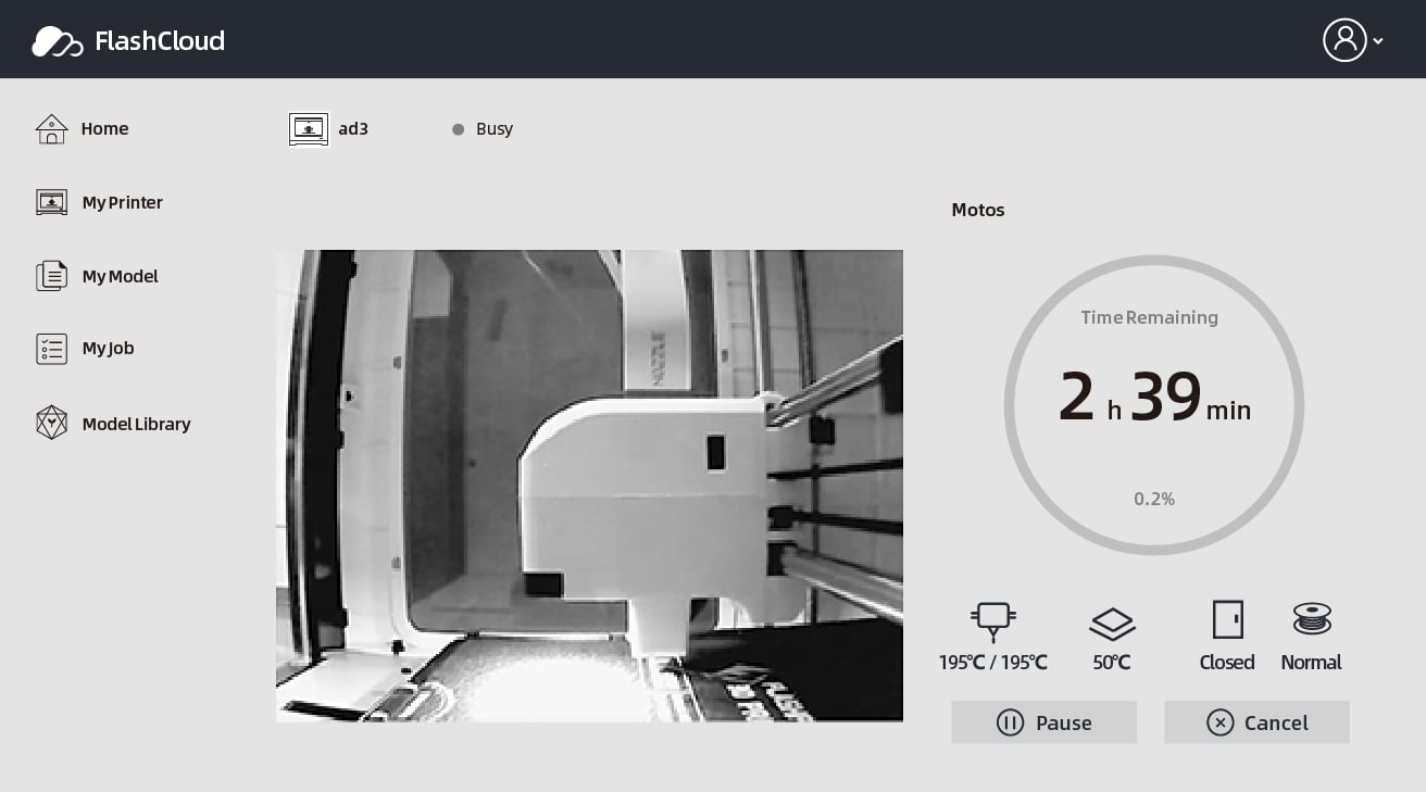 Adventurer 3 Remote control and multi-connection