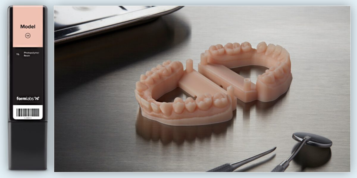 Смола Formlabs Model Resin V3 для Form 3: застосування у протезуванні