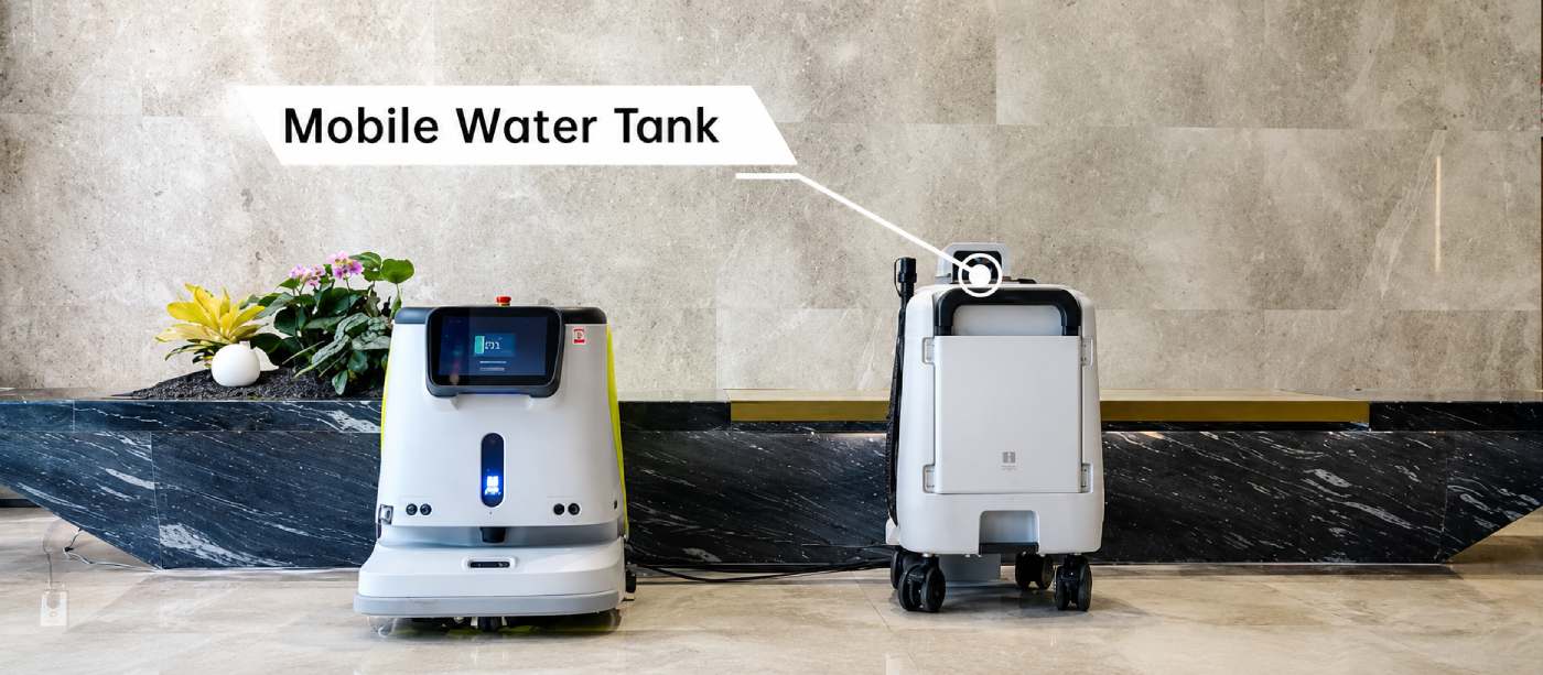 Mobile Water Supply Station PUDU CC1 in use