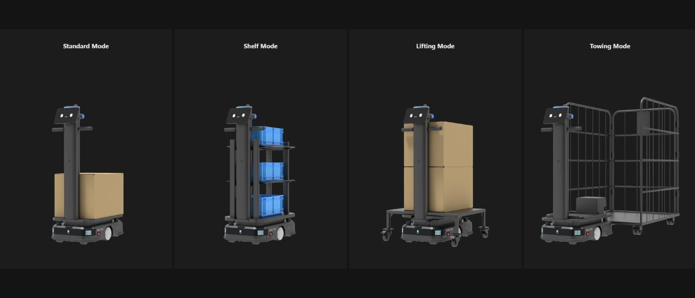 PUDU T300 operating modes for cargo transportation