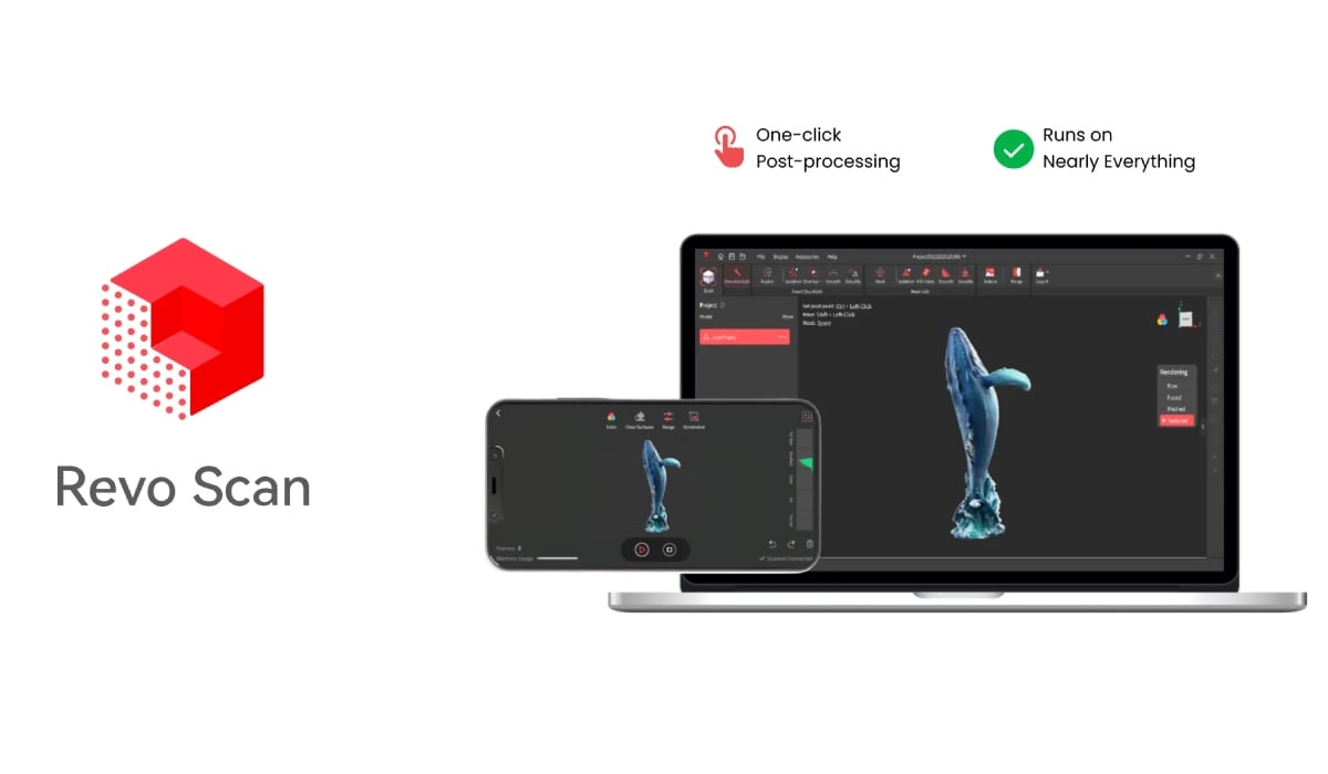 Oprogramowanie Revo Scan dla Revopoint POP 3 Plus