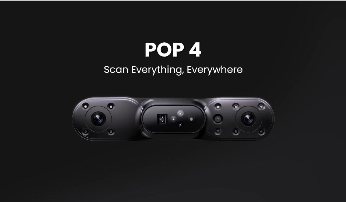 3D-Scanner Revopoint POP 4 für Tisch- und Hand-Scanning