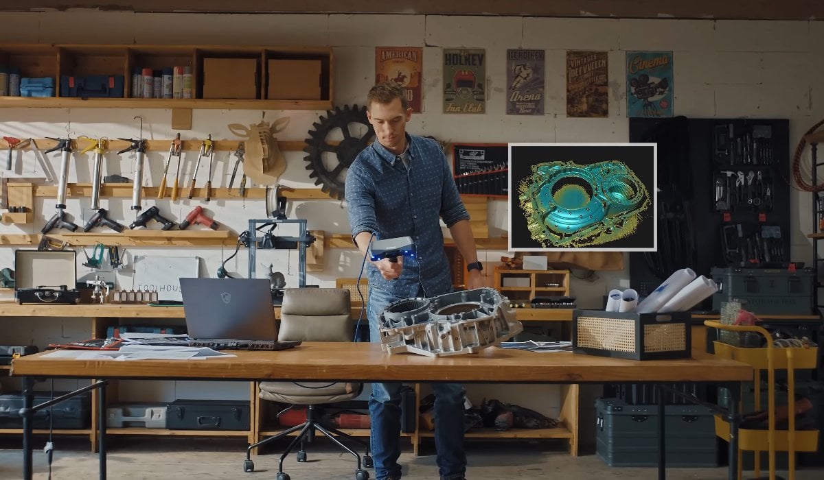 Reverse-Engineering eines Autoteils mit dem 3D-Scanner Revopoint POP 4