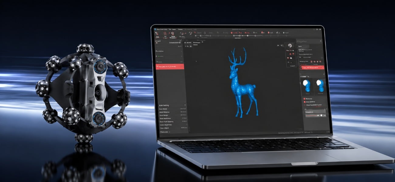 Revopoint Trackit SR CMM Edition und Software zur Verarbeitung von 3D-Scans