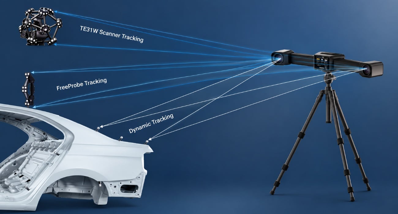 Dynamiczne śledzenie SHINING 3D FreeScan Trak ProW+