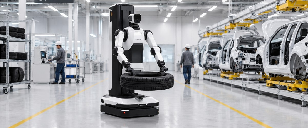 AgiBot G2 Max für Produktionslogistik in der Automobilindustrie