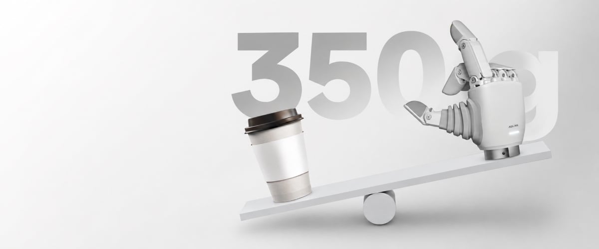 AgiBot OmniHand 3 Lite weighing 350 g