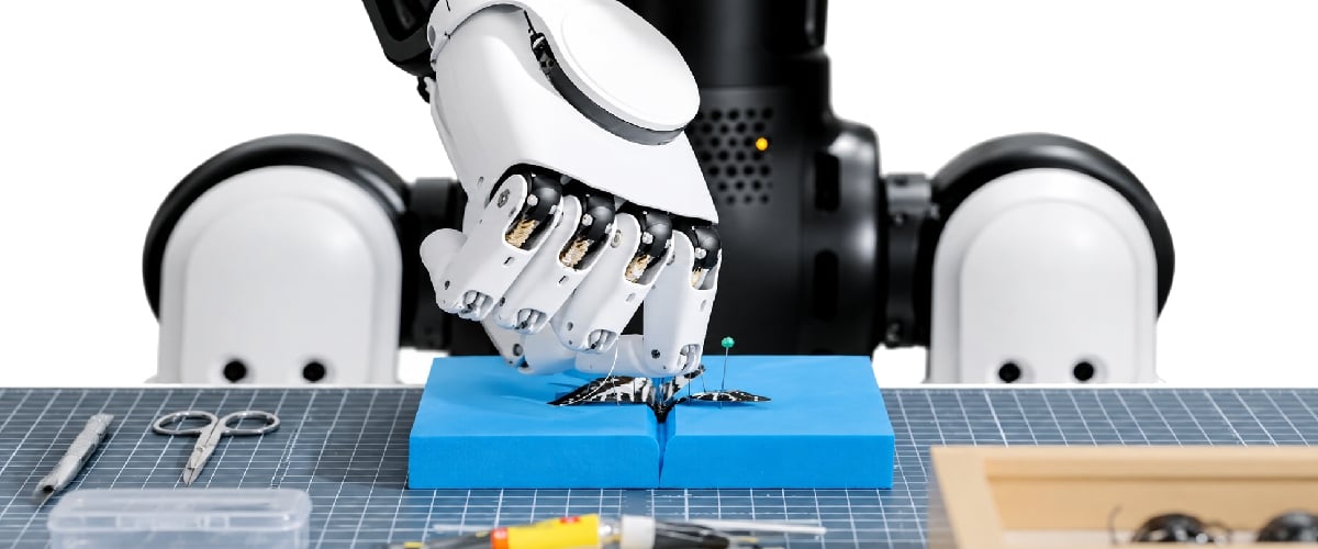 AgiBot OmniHand 3 podczas precyzyjnej pracy z małymi przedmiotami