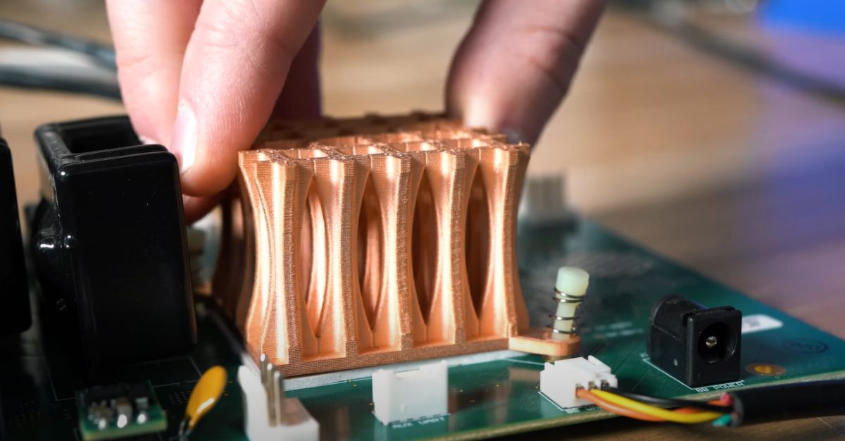 Using copper printed parts on a Metal X 3D printer