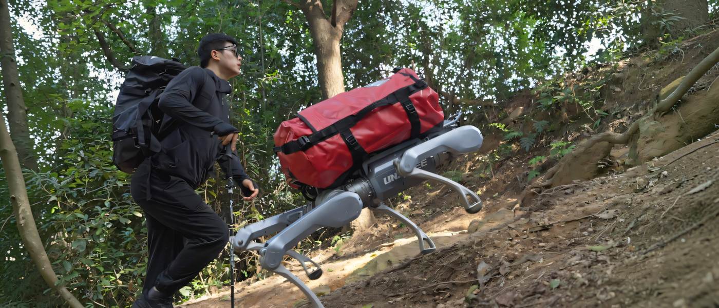 Unitree A2 Pro с LiDAR сенсорами для навигации